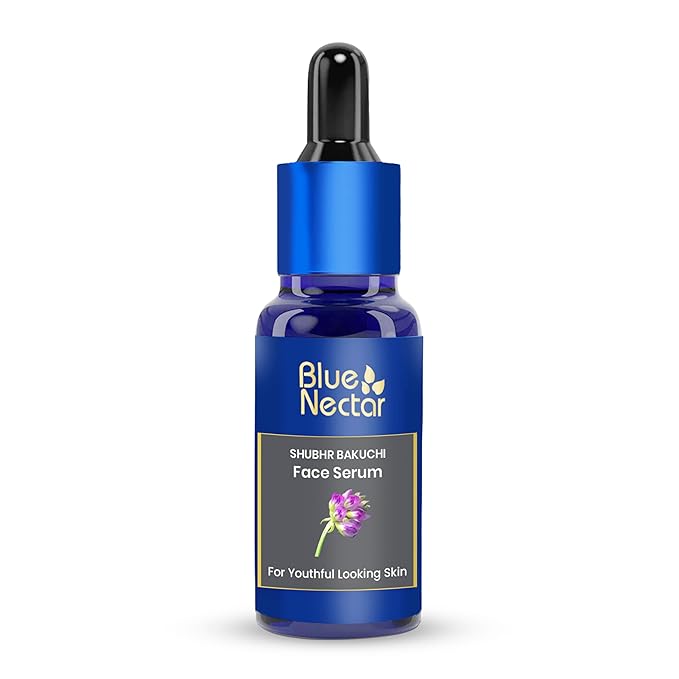 Blue Nectar Bakuchiol Retinol Serum for Face with Babchi Oil | Plant Based Retinol Alternative for Fine Lines & Wrinkles | Anti-Aging Face Serum for Women & Men (10 Herbs, 1 fl oz)