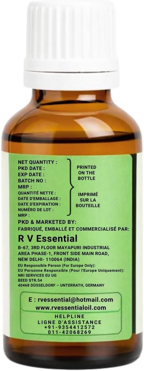 R V Essential Pure Rosehip Seed Carrier Oil 50ml (1.69oz)- Rosa Rubiginosa (100% Pure and Natural Cold Pressed)