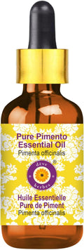 Deve Herbes Pure Pimento Essential Oil (Pimenta officinalis) Steam Distilled with Glass Dropper 15ml (0.50 oz)