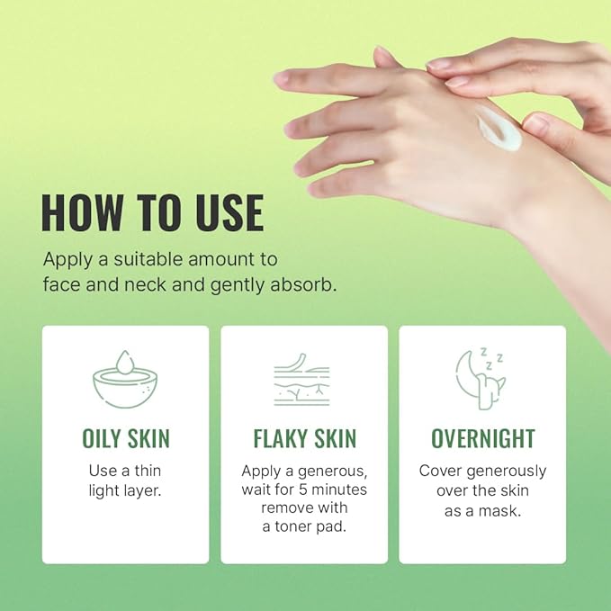 Green Glow Up Cream｜Moisturizing Water-Soothing Texture｜After-Sun Calming Care｜Centella Asiatica 1.69 fl.oz