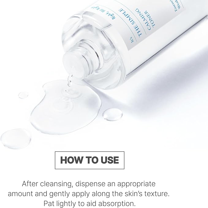 SCINIC The Simple Calming Toner 10.1 fl oz (300ml) | Vegan Face Astringent for Sensitive and Irritated Skin | Fresh Watery Texture | PH-Balanced Mild Toner | Korean Skincare