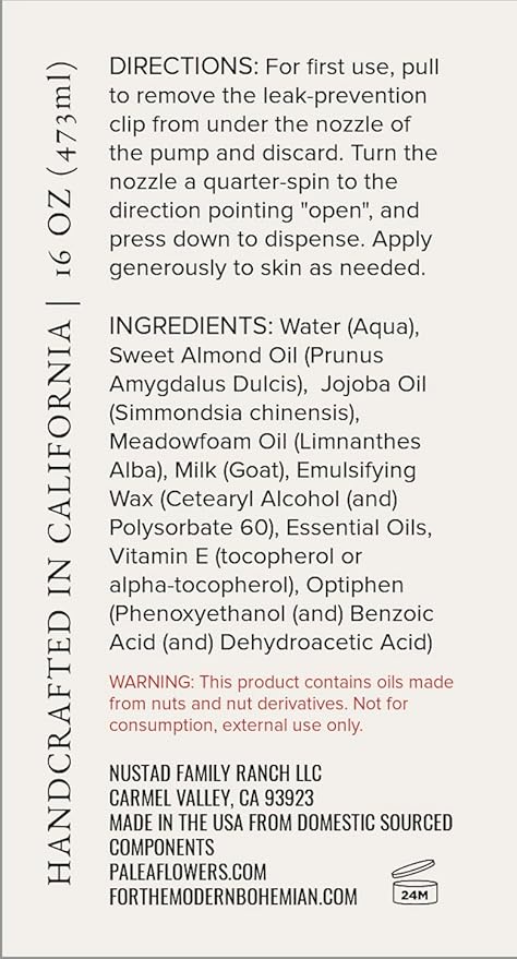 Goat Milk Body Lotion for Dry Sensitive Skin – Natural Moisturizer for Face, Hands & Body – Handmade, Fast-Absorbing, Lightweight, Non-Greasy – Multiple Scents (16oz, Redwood Forest)