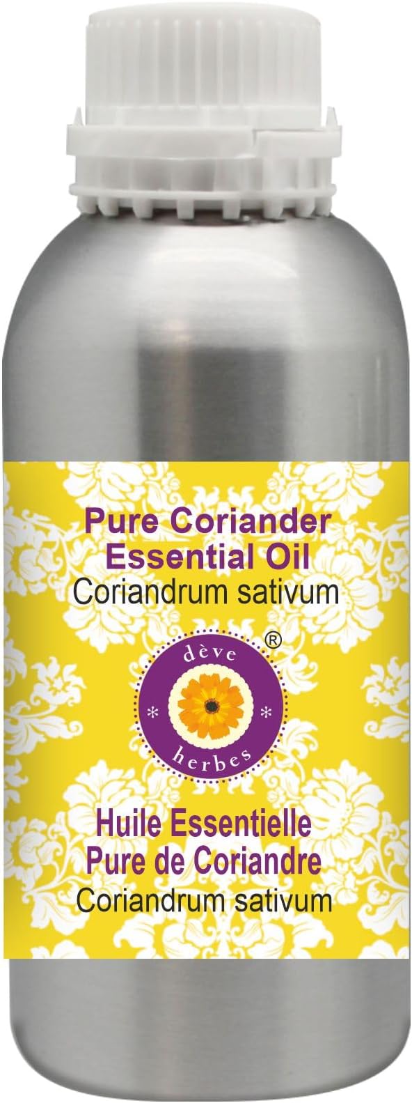Deve Herbes Pure Coriander Essential Oil (Coriandrum sativum) Steam Distilled 630ml (21 oz)