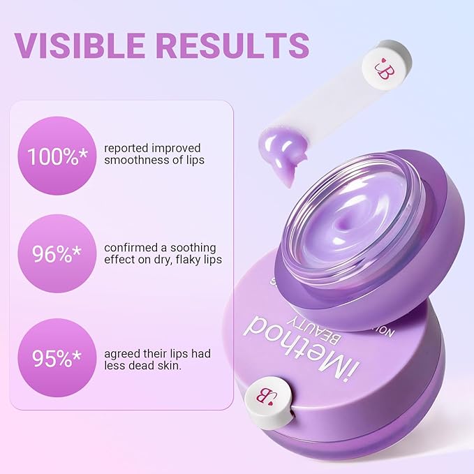 iMethod Lip Mask Overnight - Lip Sleeping Mask for Dry Lips, 8-Hour Hydrating Lip Balm with Hyaluronic Acid, Intense Moisturizing Lip Treatment to Nourish & Repair - Honey