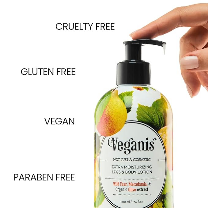 Body Lotion for Dry Skin – Nourishing & Hydrating Formula with Wild Pear, Macadamia & Organic Olive – Softening Moisturizer For Legs, Smooth & Soft Skin 17,5 Fl Oz