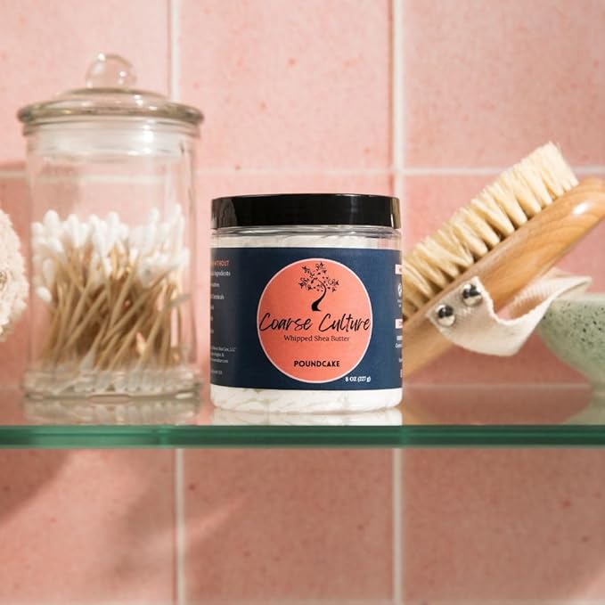 100% Vegan Whipped Shea Butter (Poundcake) Nourish Skin + Strengthen Hair