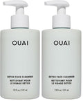 OUAI Detox Facial Cleanser - Deep Cleansing Face Wash with Glycolic Acid, Niacinamide & PHA - Removes Sweat, Dirt & Oil Without Drying - Gentle Face Cleanser for Post-Workout (7.8 Fl Oz) (Pack of 2)