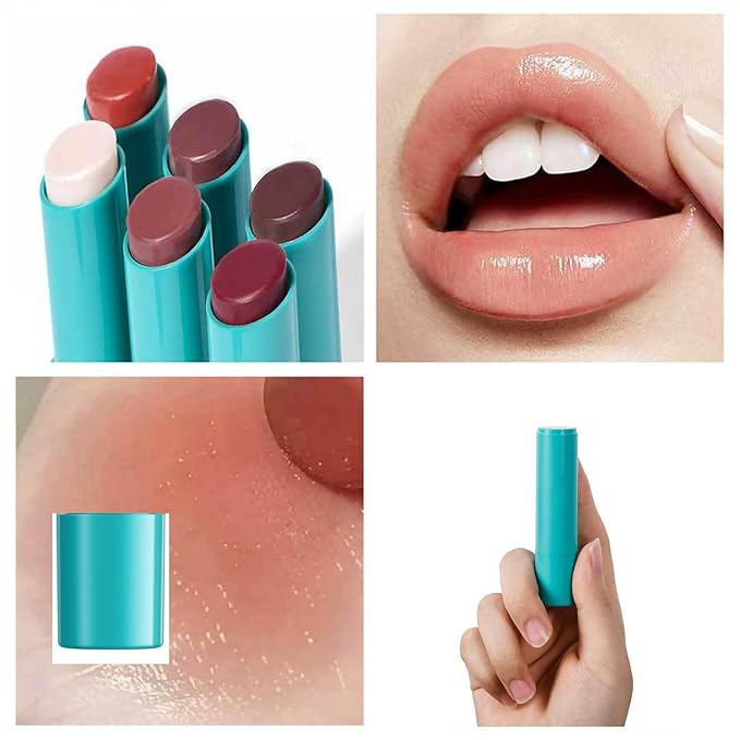Charm Kiss Lip Tint Hydrating, Hydrating Lipstick,Powerful Moisturizing Water Lipstick Natural Ingredients, Non-Sticky And Long-Lasting, Glossy Lip Tint Stain for Women (4# Peach Coral)