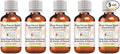 Greenwood Essential Pure Fennel Seed Essential Oil (Foeniculum vulgare) Steam Distilled (Pack of Five) 100ml X 5(16.9 oz)