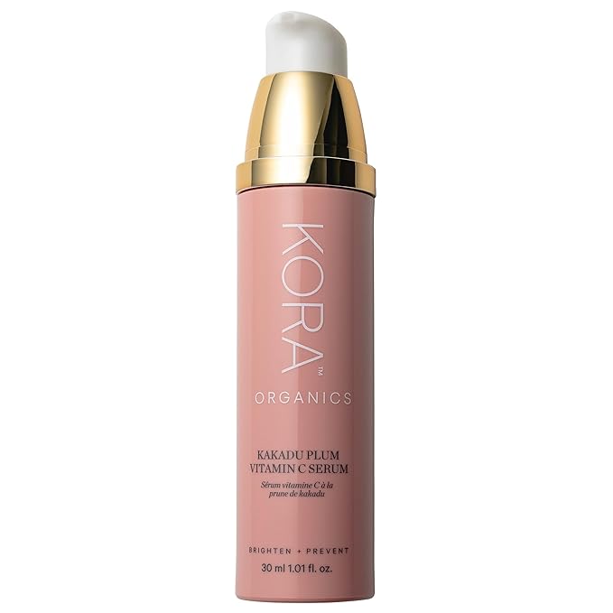 KORA Organics Kakadu Plum Vitamin C Serum, Antioxidant Rich Facial Serum with Hyaluronic Acid, Protect & Improve Skin Tone, Certified Organic, Cruelty Free, 1.01 fl oz