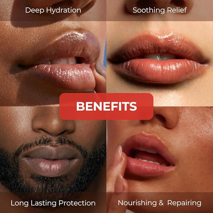 RaGaNaturals All Natural Tropical Moisturizing Lip Balm, Nourishing Lip Care For All Day Hydration, 100% Natural, Handmade with Love in USA, SuperFruit - Berries, Mango, Grapefruit (4 Pack)