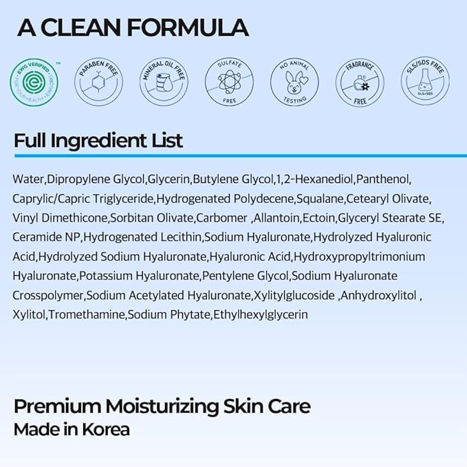 FABYOU Ceramide Panthenol Barrier Support Moisturizer 2.71 fl oz - Long-lasting Hydration & Soothing for Dry & Sensitive Skin, Strengthens Barrier with 8 Types of Hyaluronic Acid, Korean Skincare