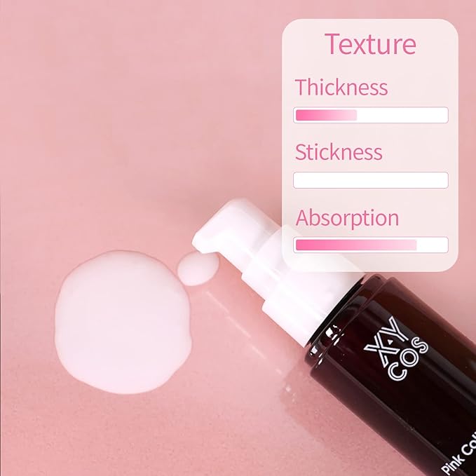 PINK COLLAGEN SERUM (1.7oz) |100% vegan, EVE Vegan Certified, Cruelty free, Clean beauty| Paraben Free,Wrinkle care light serum nourishes and renew skin