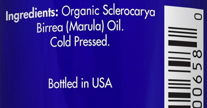 Zongle Therapeutics Organic, Marula Oil – 100% Pure, Marula Oil, for Face, Hair, 1 OZ