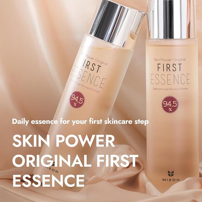 MIZON Skin Power Original First Essence 94.5% Galactomyces Ferment Beans Filtrate Booster Korean Skin Moisturizing Exfoliating Youth Recovery (210ml 7.10 Fl Oz)