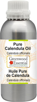 Greenwood Essential Pure Calendula Oil (Calendula officinalis) Premium Therapeutic Grade for Hair, Skin & Aromatherapy 630ml (21.3 oz)