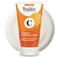 TruSkin Vitamin C Face Scrub & Face Exfoliator - Brightening Facial Scrub with Bora Bora White Sand & Yuzu Lemon - Smooths Texture and Reveals Softer-Looking Skin, 4 fl oz