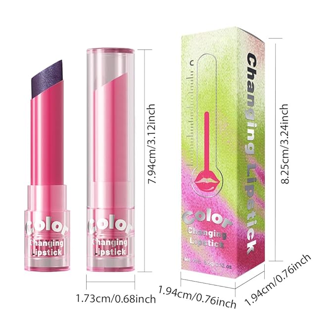 BINGBRUSH Color Changing Lipstick Set, PH Lip Balm Mood Lipstick, Natural Color-Changing Tint with Deep Moisture, Long Lasting Personalized Lip Gloss for Daily Wear or Gifts (06# Midnight Berry)