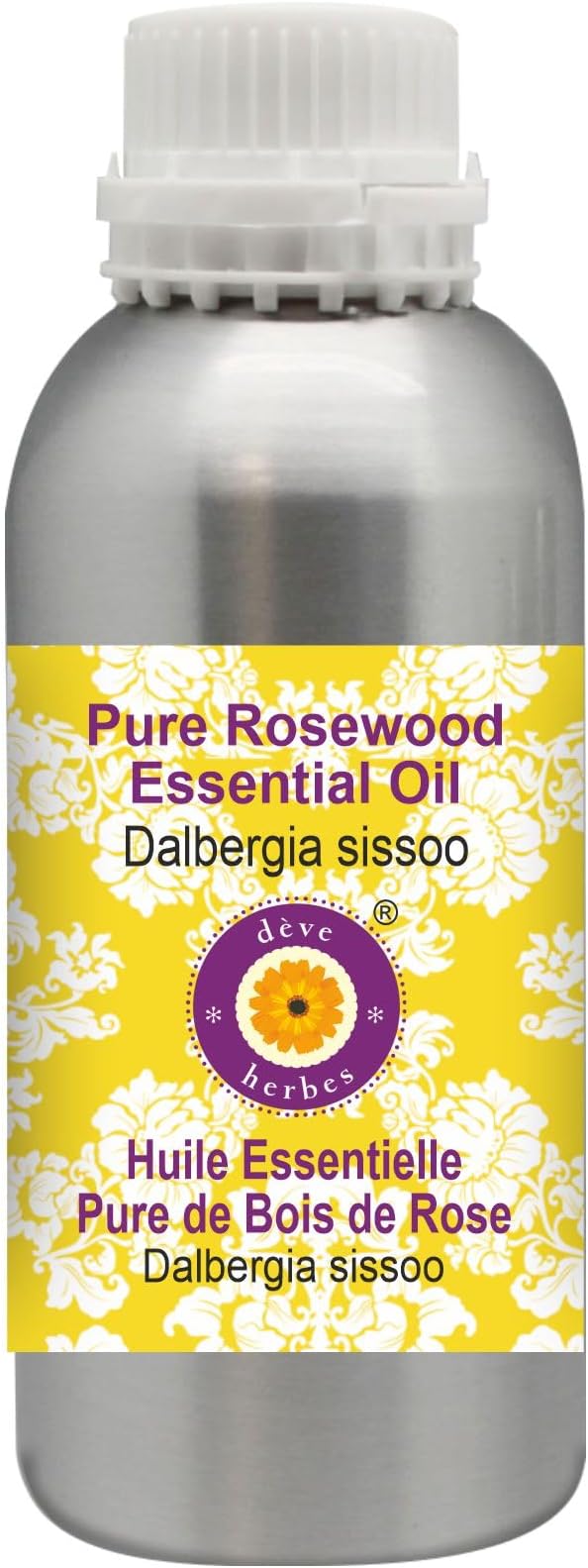 Deve Herbes Pure Rosewood Essential Oil (Dalbergia Sissoo) Steam Distilled 1250ml (42 oz)