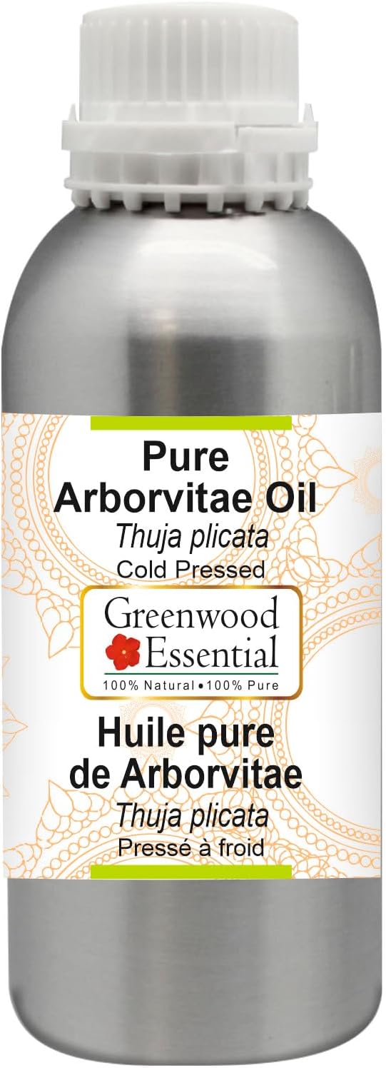 Greenwood Essential Pure Arborvitae Oil (Thuja plicata) Cold Pressed 630ml (21 oz)