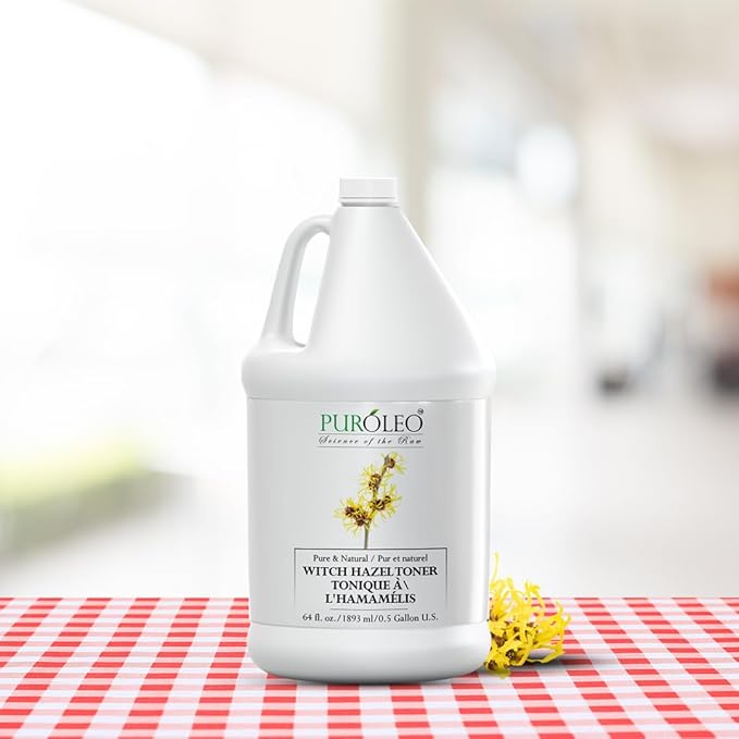PUROLEO Witch Hazel Toner 64 Fl Oz/1900 ML (Packed in Canada) Refresh and Revitalize Your Skin with | Premium Bottle | Luxury Skin Care Toner | Facial Toner for Postpartum & Skincare