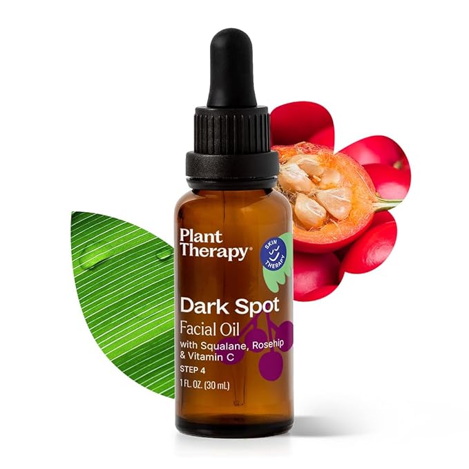 Plant Therapy Dark Spot Facial Oil 30 mL (1 oz) Visibly Reduces the Look of Dark Spots, and Scars, Promotes a More Even, Brighter-Looking Tone, Includes Vitamin C, Turmeric, and Squalane