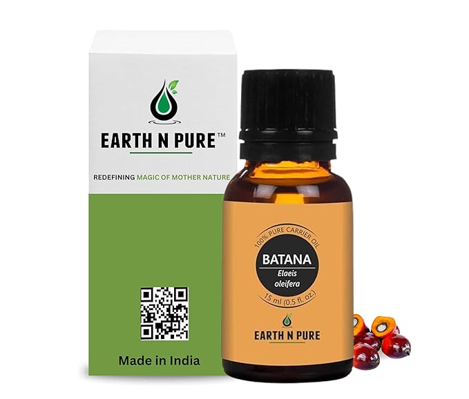 EARTH N PURE Batana Oil 100% Natural and Therapeutic Grade for Hair Growth and Healthy Skin 15 ML