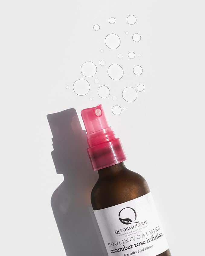 Ql Formularie Cucumber Rose Balancing Infusion Face Mist and Toner 2 oz Spray, Cooling, Calming, Refreshing