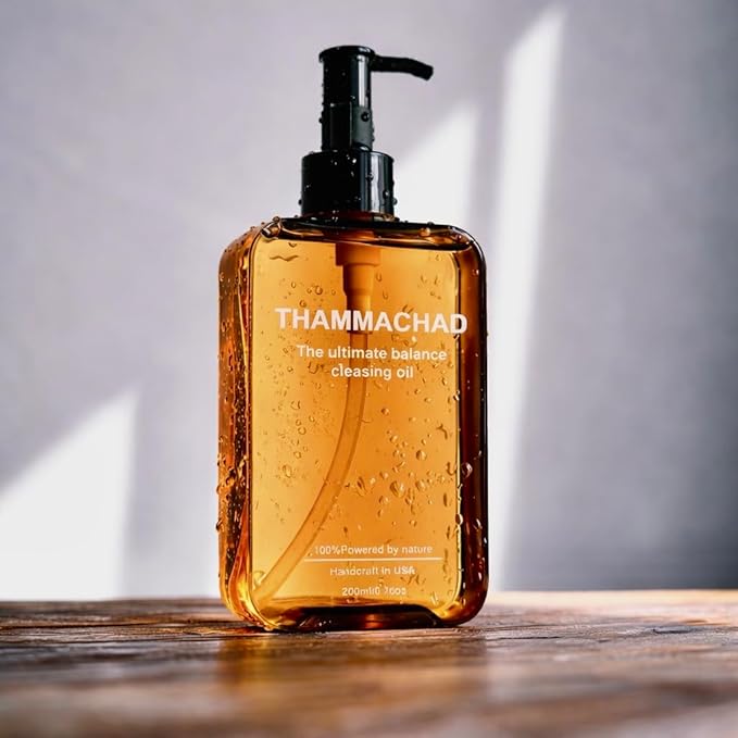 Thammachad Oil Cleanser Makeup Remover for Sensitive Skin Nourishing Cleansing Oil with Moringa & Camellia – 100% Natural First-Step Face Cleanser, 200ml Handcrafted in Small Batch in the USA