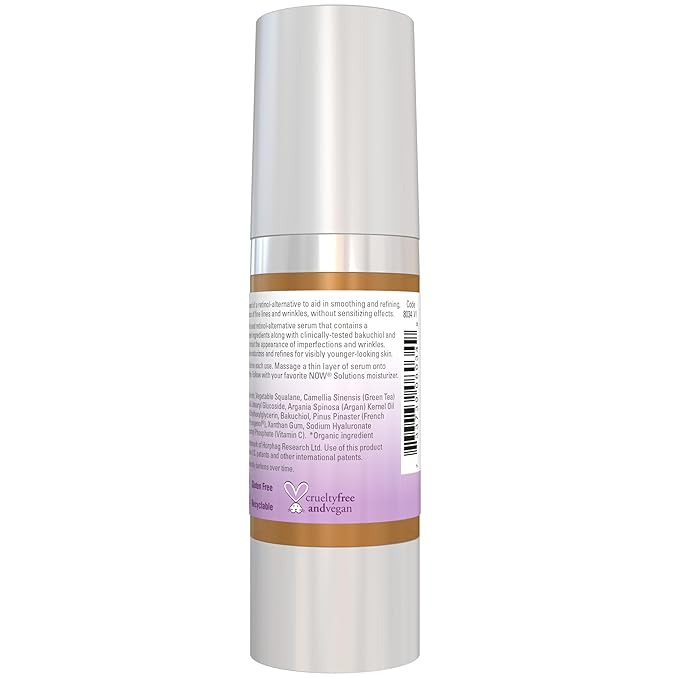 NOW Foods Solutions, Bakuchiol Skin Renewal Serum, Smooth Skin, 1 Fl. Oz.