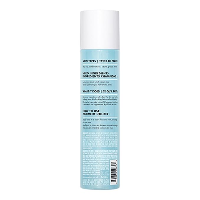 e.l.f. Keep Your Balance Toner, Gentle, Refreshing, Removes Makeup & Impurities, Hydrates, Cleanses, Soothes, Infused with Hyaluronic Acid, Witch Hazel and Aloe, 5.07 Fl Oz