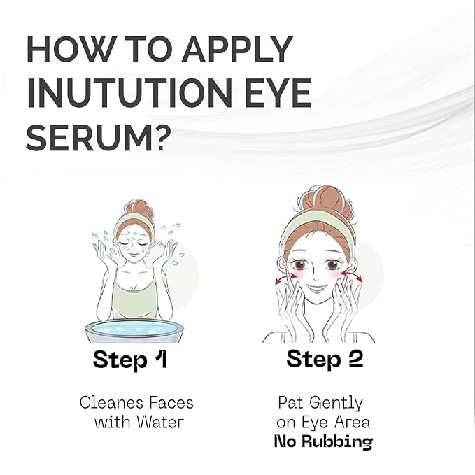 Intuition Eye Serum | Vitamin E, Cucumber Seed Oil And Hyaluronic Acid | Eye Serum for Wrinkles, Finelines and Dark Spots | Best For All Skin Types (30 ML)