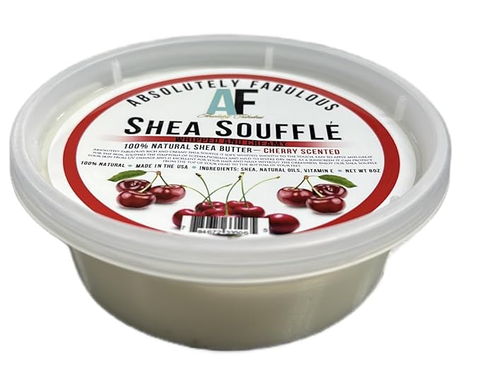 | 100% Whipped Creamy Natural Shea Butter 8oz | Absolutely Fabulous (OS, Cherry)