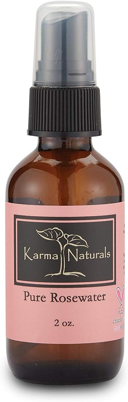Karma Organic Pure Rose Water Spray Natural Face Toner Anti Toxic Skin Fresher