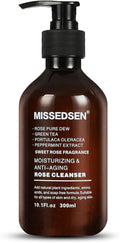 Rose Facial Cleanser Makeup Remover, Daily Face Wash, Gentle Deep Pore Cleansing for Dry,Sensitive,Oily & Combination Skin Soap Free,Fragrance Free,Dye FreeExfoliating Cleanser, 10.1 fl. oz