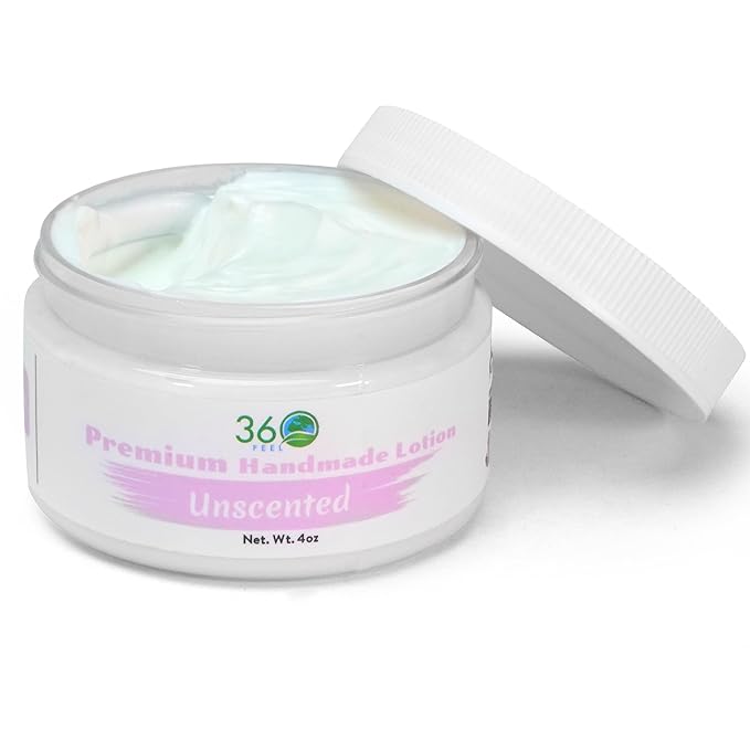 360Feel Unsented Body Lotion - Hydrates with Coconut & Olive Oil, Plant-Based, Non-Greasy, Sensitive Skin, All Day Use