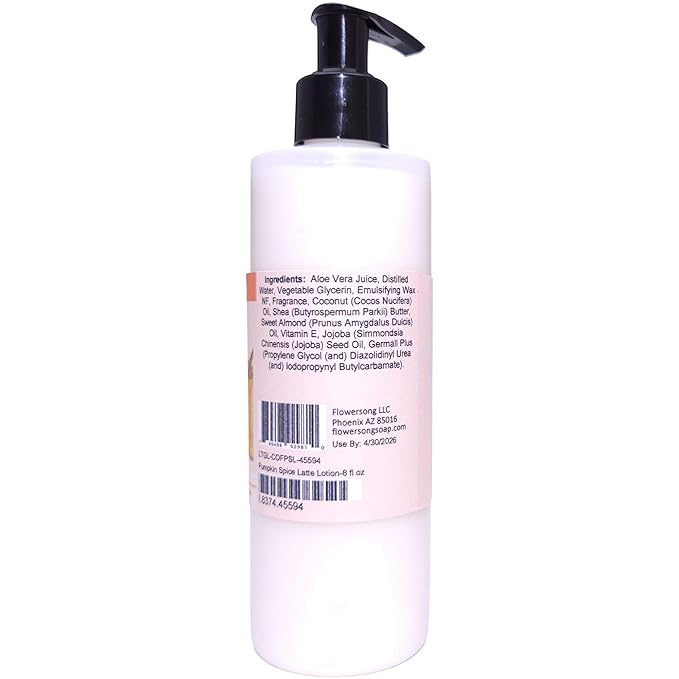Blossom to Bath Pumpkin Spice Latte Lotion (8 Ounce) - Phthalate Free Fragrance - Absorbs Quickly with a Warm Vanilla Spice Scent