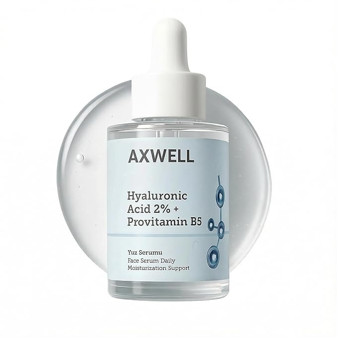 Axwell 2% Pure Hyaluronic Acid Serum for Face with Vitamin B5 – Deep Hydration, Plumping, Anti-Aging Skin Serum for Women & Men, Fragrance Free, 1.01 fl oz