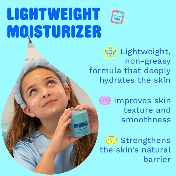 Pipa Skincare Smooth Operator Kids Face Moisturizer 1.7 oz | Clean, Non-Toxic, Hypoallergenic, Fragrance-Free Lotion | Multi-Vitamin Ceramides Cream | Gentle Skin Care Birthday Gift for Tweens