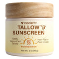 Beef Tallow Sunscreen with Clear Zinc: Non-Toxic SPF 30 Sunscreen for Face & Body, Natural Sunblock with Nourishing Tallow & Botanical Extracts (2 Fl Oz (Pack of 1))