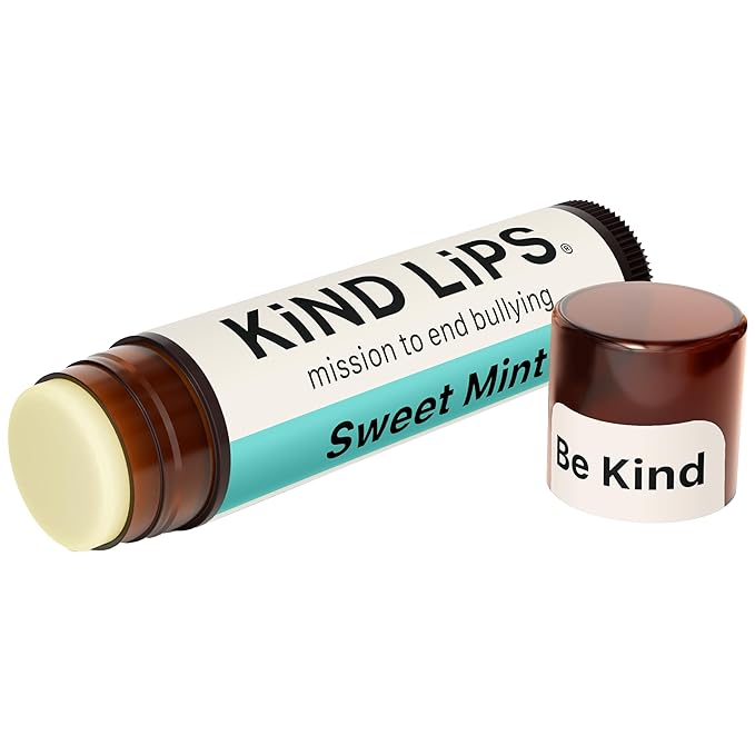 Kind Lips Sweet Mint Organic Lip Balm – Cooling Peppermint Lip Care, Natural Beeswax Moisturizing Lip Balm for Dry, Chapped Lips (Single Pack)
