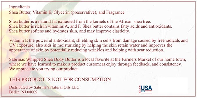 Mango Butter Long-Lasting Hydrating Vitamin E Body Butter, Perfume Oil Fragrance, 12 Ounce