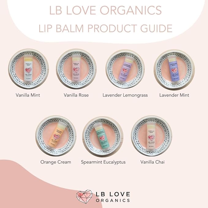 Lip Love | Organic Lip Balm | Organic beeswax and Plant Based | Natural Lip Balm (Vanilla Chai)