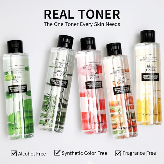 Real Toner-Facial Toner with Sea Buckthorn Extract for Soothing, Revitalizing and Hydrating Skin, Alcohol-Free, Vegan, 6.76 oz