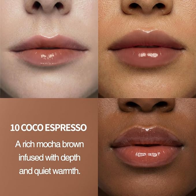 VIDIVICI Peptide Butter Tint Balm | 10 Color Variants, Moisturizing Lip Tint with Melting Peptide Complex™ & Sheer Tinted Glow - 10 COCO ESPRESSO (12g, 0.42Oz)