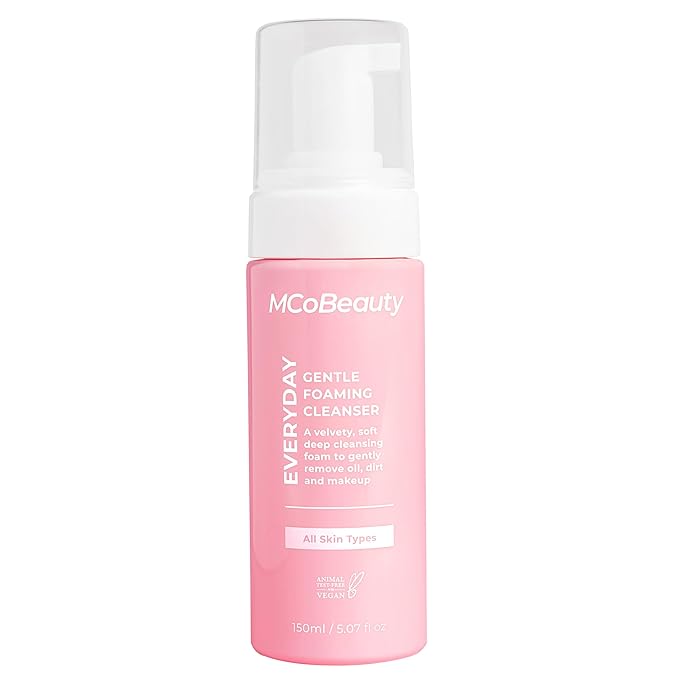 MCoBeauty - Everyday Gentle Foaming Cleanser - Lightweight Face Wash with Soothing Botanicals - Removes Makeup, Dirt and Impurities - Vegan, Cruelty Free Skin Care