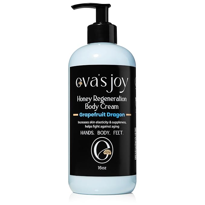 Eva's Joy Grapefruit Dragon Regeneration Body Cream, Nourishing Moisturizer for Soft, Glowing Skin, Supports Skin's Natural Health, 16 oz
