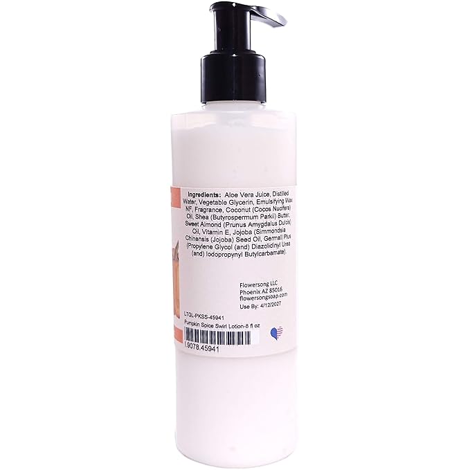 Blossom to Bath Pumpkin Spice Swirl Lotion (8 Ounce) - Phthalate Free Fragrance - Absorbs Quickly with a Warm Spicy Vanilla Scent