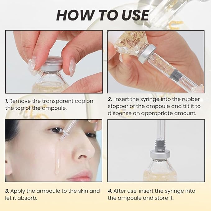 2PCS Deep Collagen Silk Peptide Lifting Ampoule Serum，Korean Anti-Aging Facial Essence, Firming Wrinkle-Smoothing Hydrating，Non-Greasy Gentle Formul 50ML/1.69FL.OZ