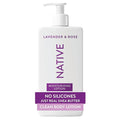 Native Body Lotion, Lavender & Rose, 48-Hour Hydration for Dry & Sensitive Skin, Made with Plant-Based Moisturizers like Shea Butter, Silicone & Paraben Free, 16.5 fl oz